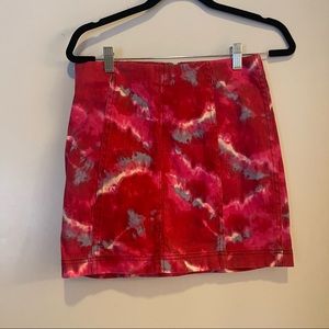 Colorful Free People Denim Skirt